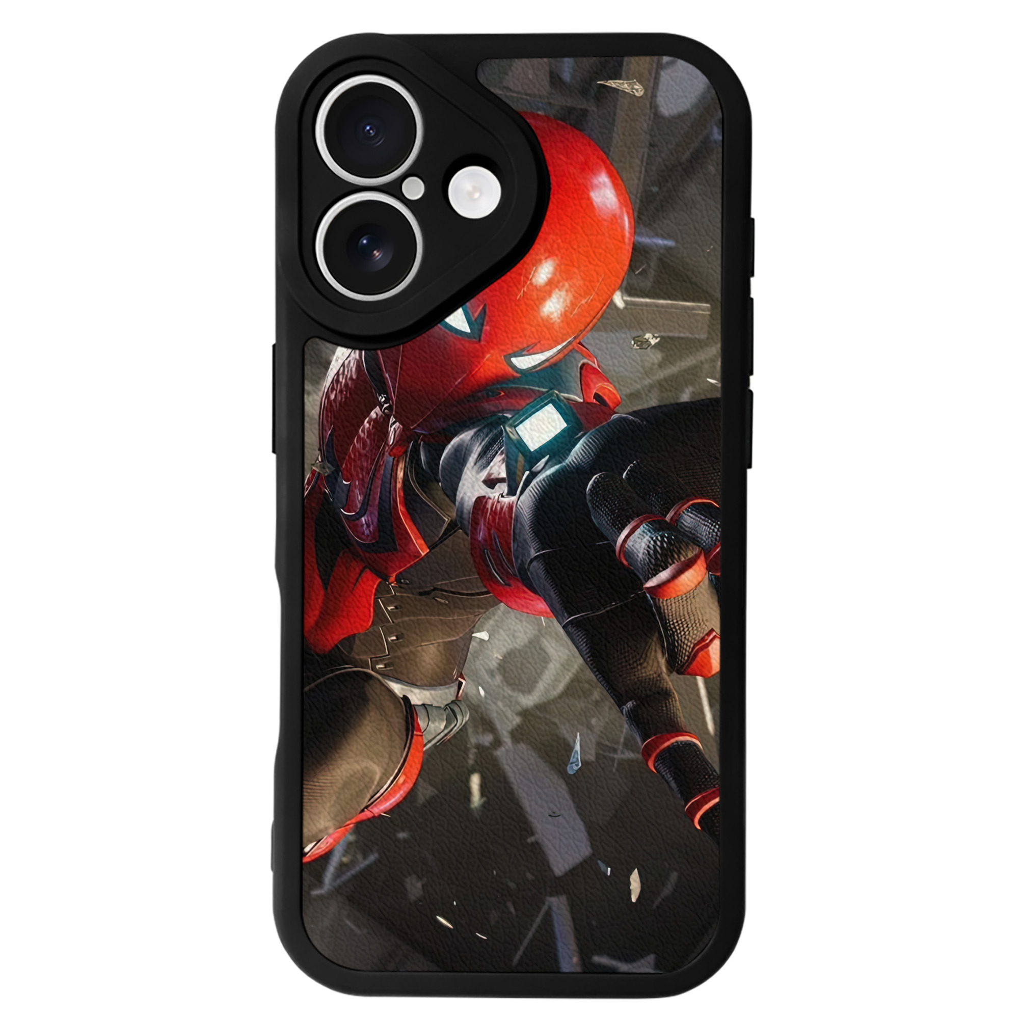 Spider Man スパイダーマン 【iPhone 16シリーズ対応】シリコンスマホケース（レザー調） 材質：シリコン